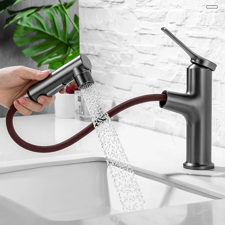 ！@Multi-Functional New Style Pure Copper Body Faucets Mixer Waterfall Taps for Bathroom Sink Basin Faucets