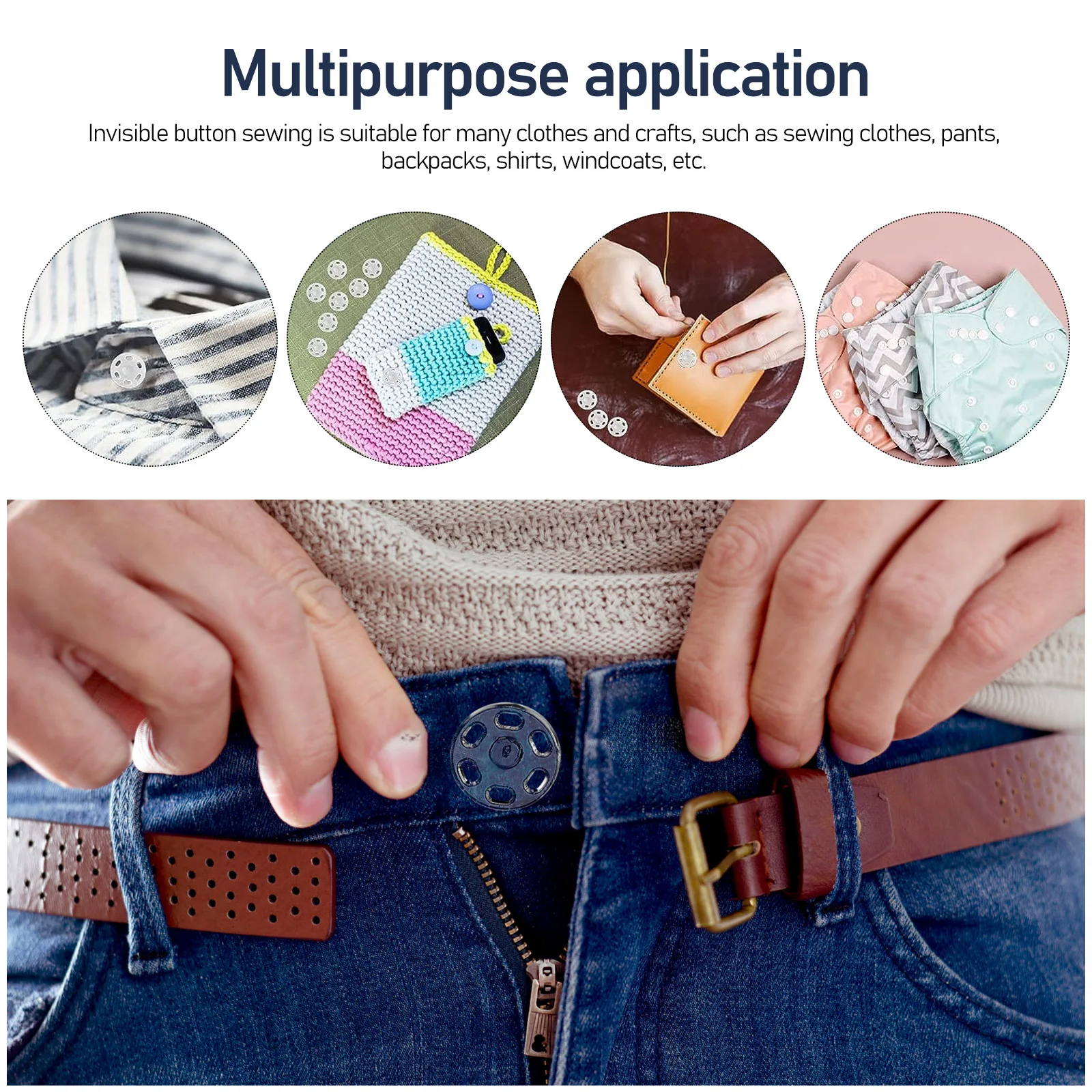 

120Sets Plastic Snap Buttons Durable Sewing Snap Fastener Clips for Clothing Bags Hats Jeans Crafts Snaps for Sewing