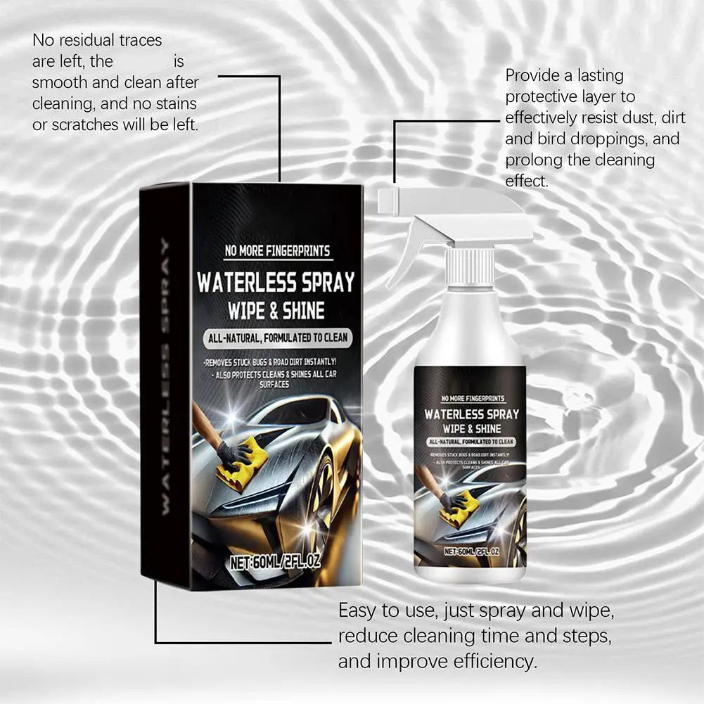Car Wax Polish Spray Waterless Car Cleaner Spray Removes Body Stains And Restores The Car's Brightness Nano Ceramic Car Protecte