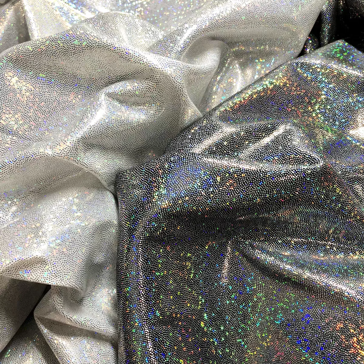 150cm * 50cm Holographic Glitter Polyester Fabric For Wedding Parties, Doll Backgrounds, DIY Material Decorative Clothing Sewing