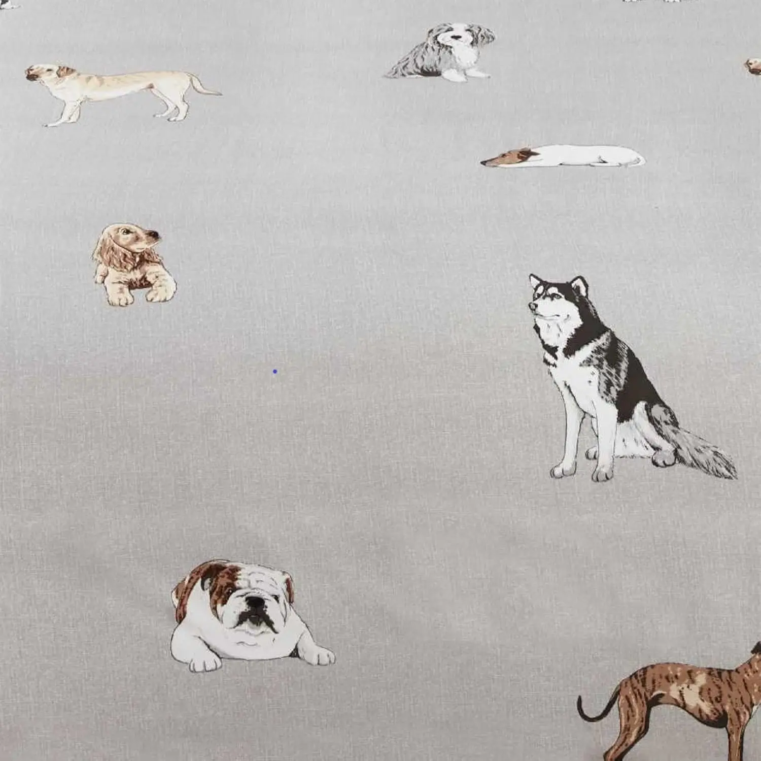 Paws & Tails Animal Print Duvet Cover Set Single Grey - Reversible Dog Cat Puppy Bedding - Soft Easy Care Microfibre Quilt Cover