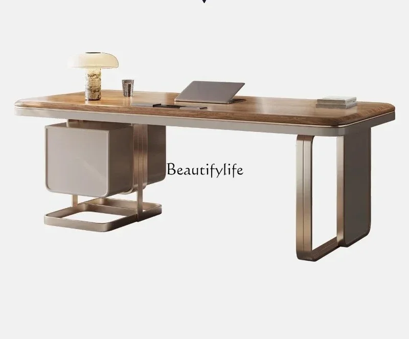35Italian solid wood desk home study computer writing desk simple deskSSS