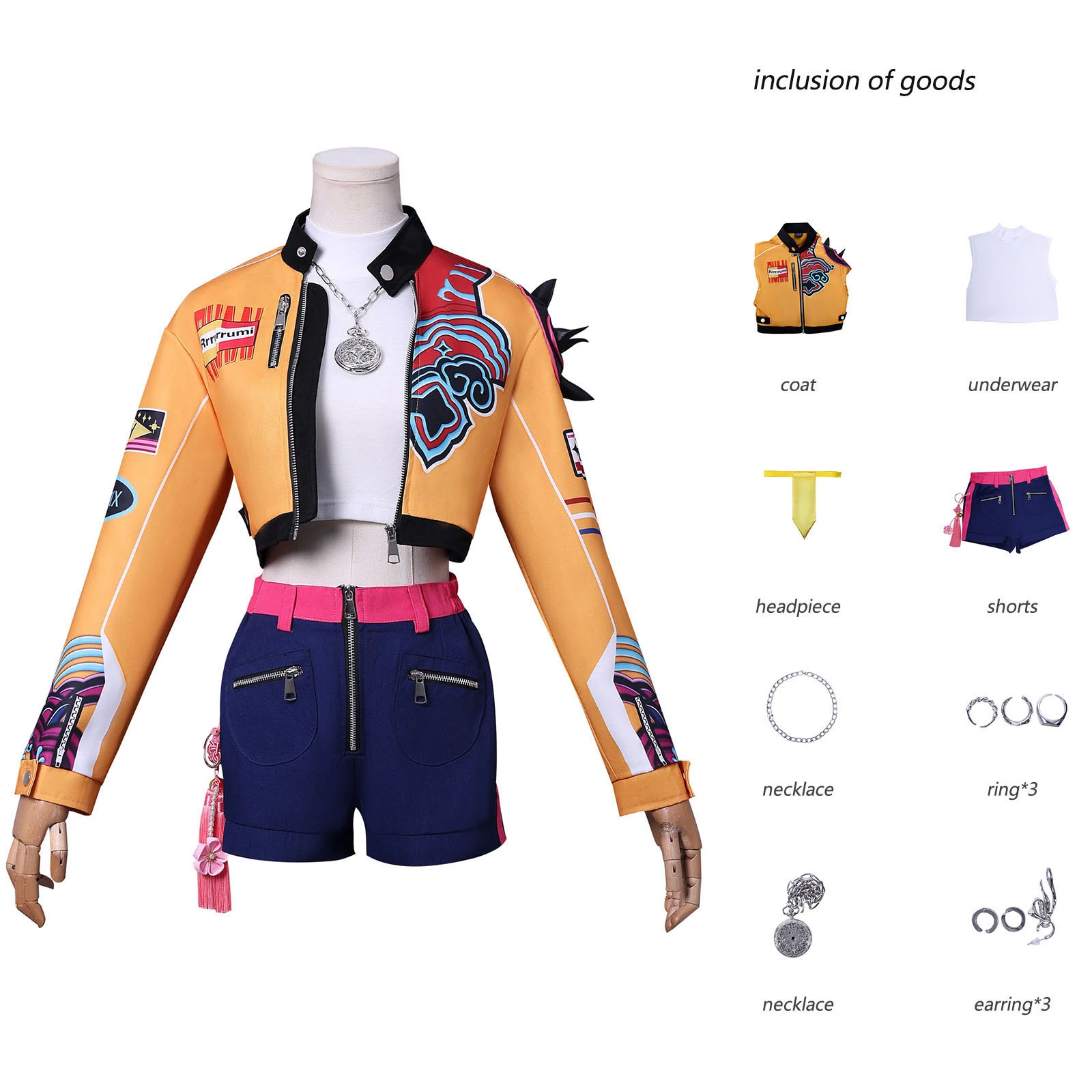 

Kpop Demon Hunters Kids Set Girls Party Costumes Cosplay Costume With Wig Halloween Dress Up Stage Outfits 2025 아동 상하복 세트