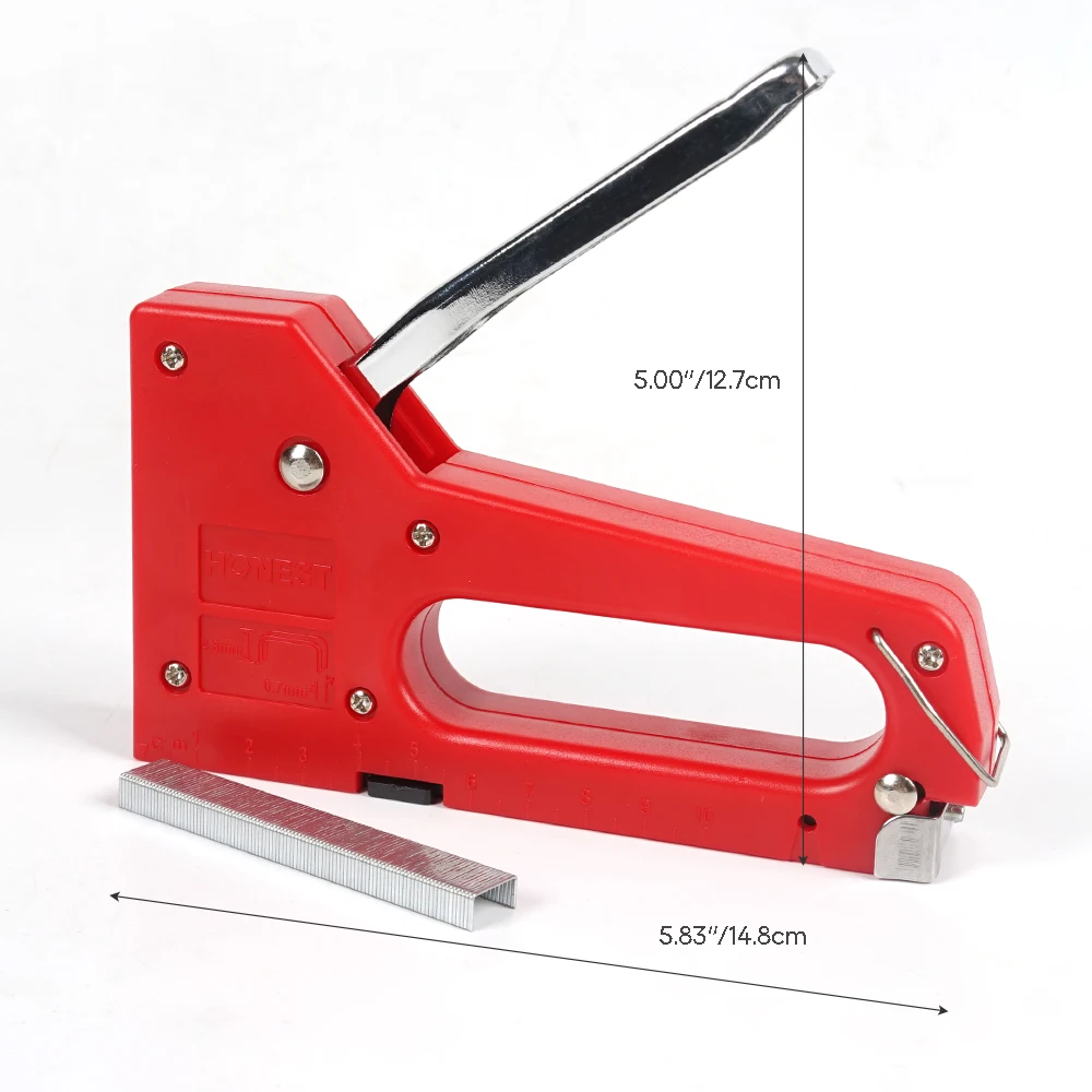 Hand Staple Gun Manual Nailers Tackers Stapler Staple Guns for Woodworking,Light Duty Nail Gun with 1100 Staples,metal handle