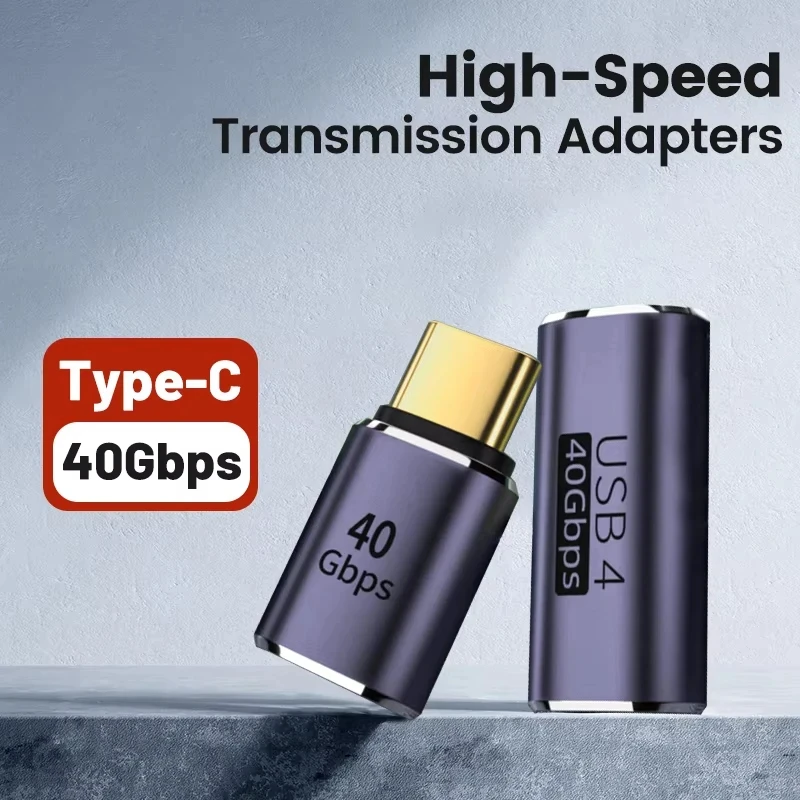 NNBILI USB4.0 40Gbps OTG Type C 90 Degree 100W 5A USB C to Type C Fast Charging Converter USB C Data Adapter For Macbook 8K60HZ