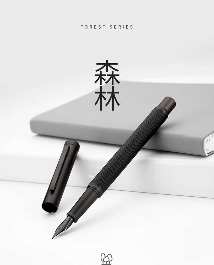 LT Hongdian Titan-Schwarzwald-Stift, Kalligraphie, Student, Business, Büro, Damen, verpackt, 1850, Geschenk-Tintenstift – Detail 1