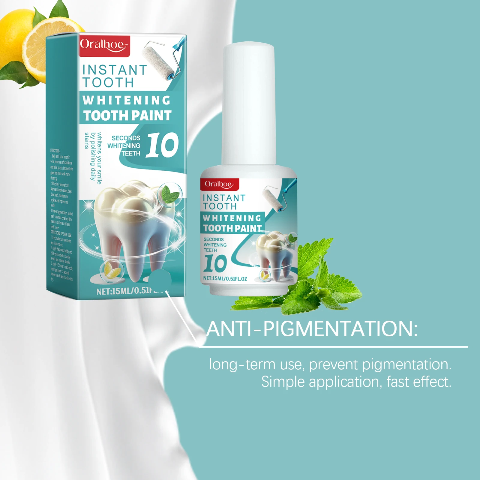 Instant Teeth Whitening Paint 10s Take Effect Portable Bleaching Tooth Fast White Tooth Coating Brightening Teeth Surface Paint view 5