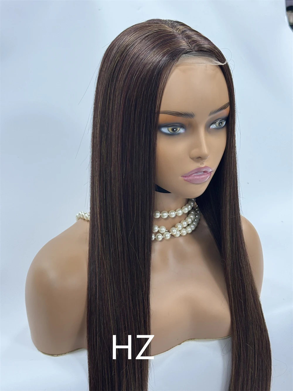 30 #   高貴な合成レースフロントウィッグ女性のための 30 インチストレートウィッグレースウィッグレースウィッグコスプレストレートレースフロントウィッグ