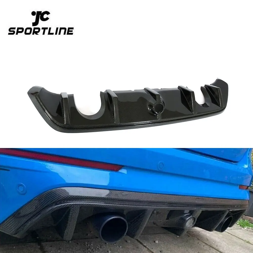 Carbon Fiber Car Bumper Rear Diffuser for Ford Focus RS Hatchback 16-18