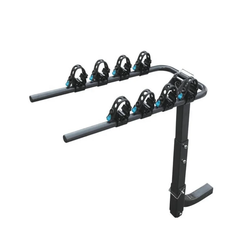 Car Bicycle Bracket Mount Car Other Exterior Accessory Rack Folding Vertical 4 Bicycle Hook Rear Rack with 2 Receiver