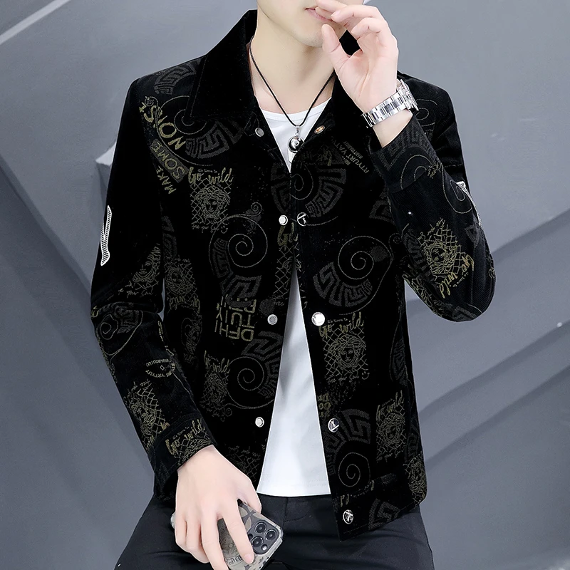 

Spring Autumn Fashion Style Harajuku All Match Tops Loose Slim Fit Casual Lapel Outerwear Korean Style Long Sleeve Jackets