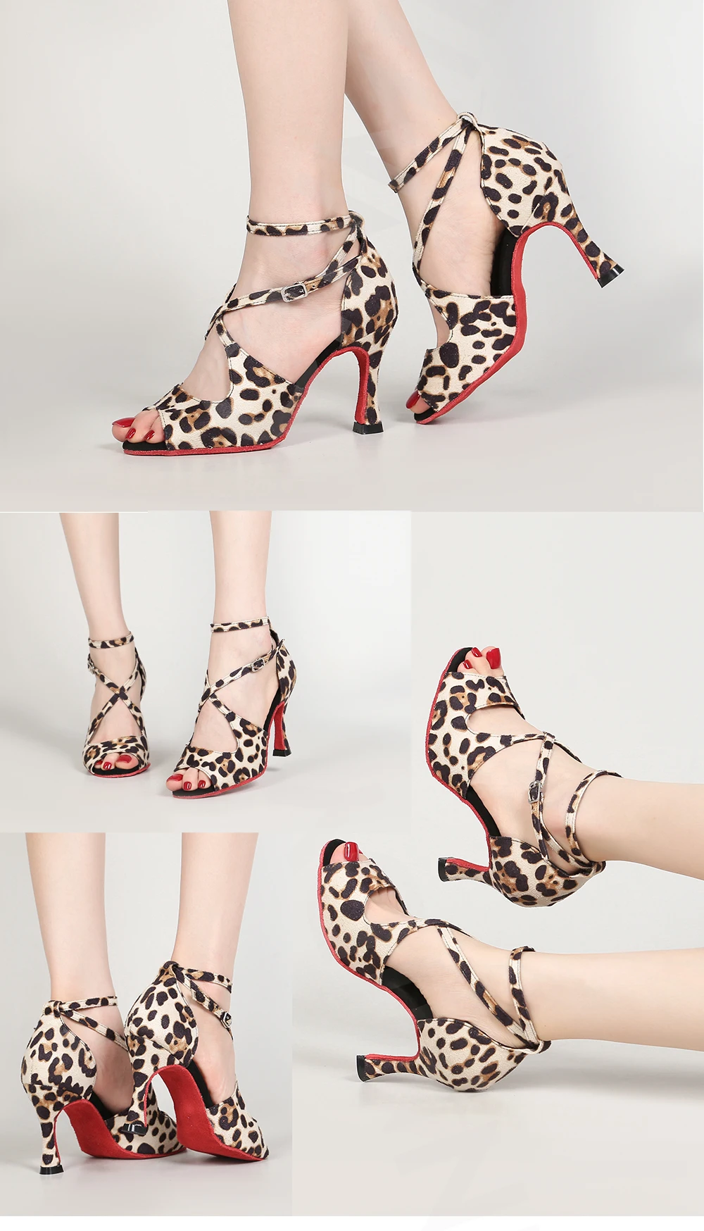 CINMIDY Leoparden-Latin-Tanzschuhe, Damen-Ballsaal-Tanzschuhe, Tango- und Salsa-Tanzschuhe, weiche Innensohle, Partyschuhe, Damensandalen. – Detail 13