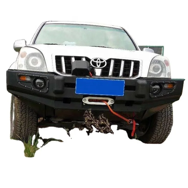 4x4 Accessories Steel Bumper Bullbar WITH LAMP & STONE GUARD For Landcruiser LC120 Front Bumper