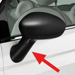 Car Rearview Side Mirror Covers Cap for FIAT 500 2007 To 2024 WING MIRROR ARM STEM COVER STEM CAP LEFT PASSENGER SIDE Parts
