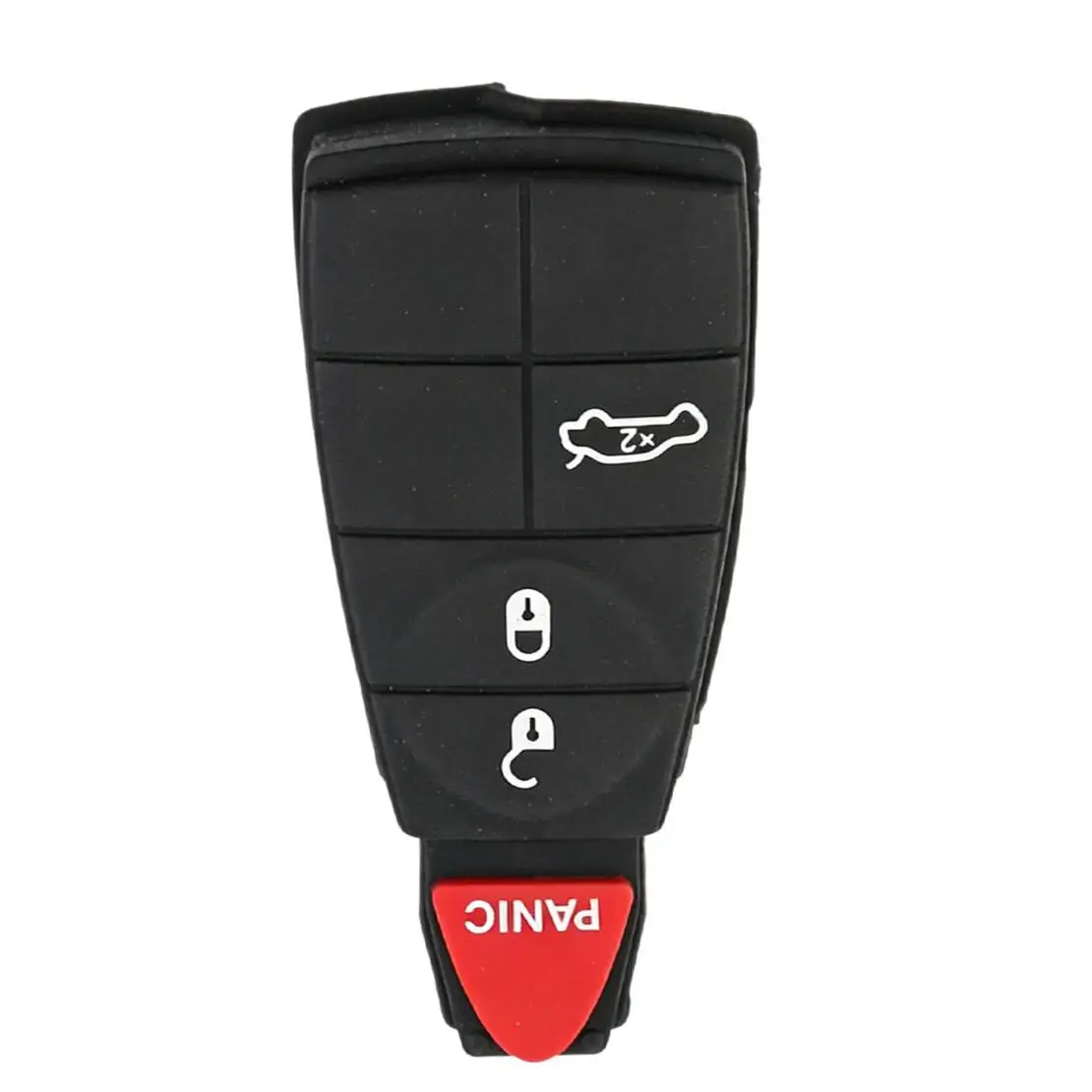 5pcs Keyless Remote Key Fob Case Shell 4 Buttons Rubber Pad fit for Chrysler Dodge RAM Jeep Grand Cherokee