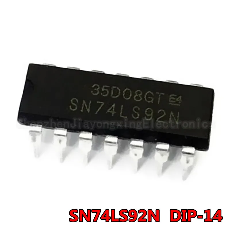 10PCS/Lot HD74LS92P DIP14 HD74LS92 DIP SN74LS92N 74LS92 SN74LS92 DIP-14 new and original IC