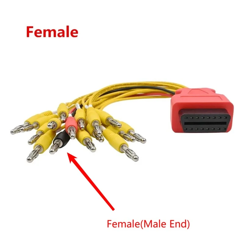 NEW OBD OBD2 Universal Jumper Car Connector Plug 16 Pin Male Female Fault Diagnosis Tool Brush ECU Jumper Diagnostic Tool Cable