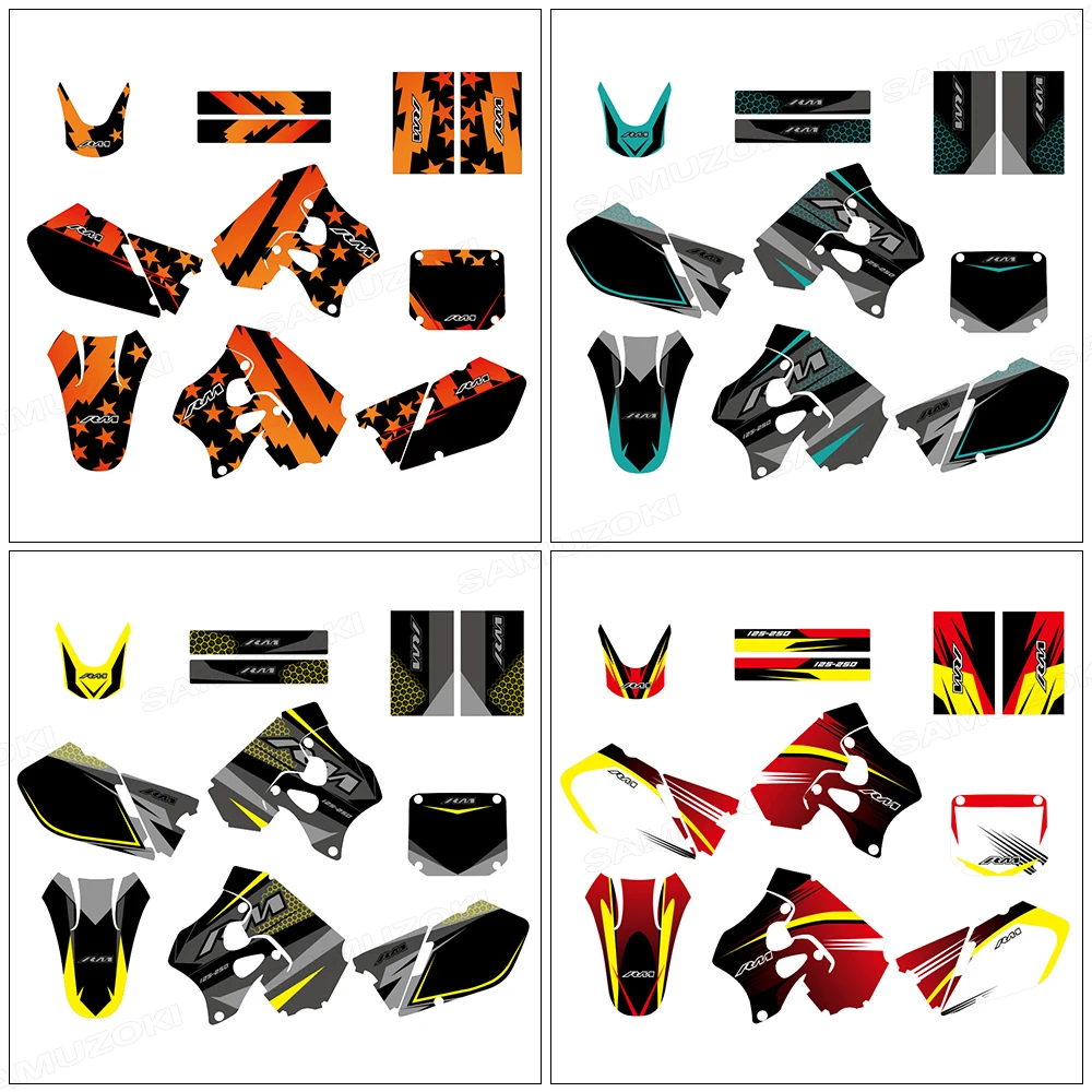 

Motocross Graphics Kit Deco Backgrounds Decals Stickers Fit for SUZUKI RM 125 RM 250 1996 1997 1998