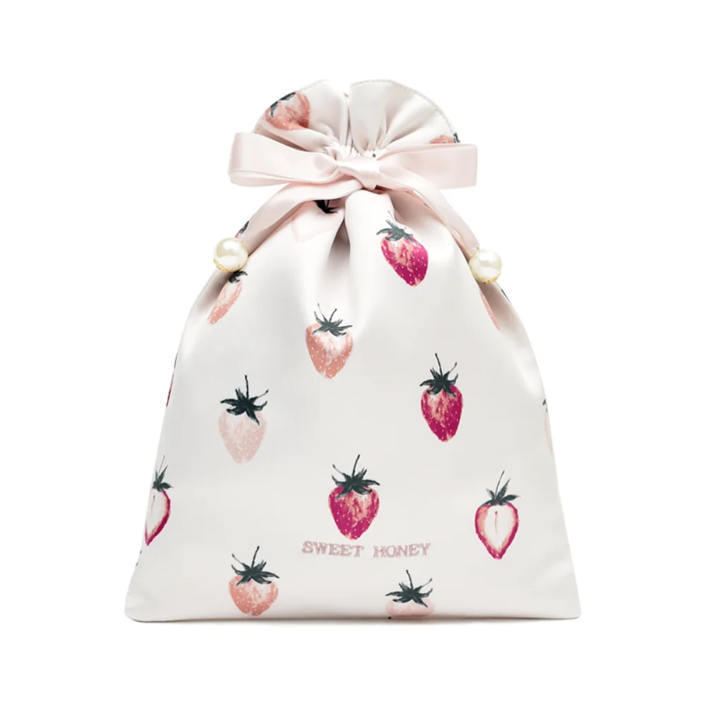 Sweet Cute Strawberry Print Women Cosmetic Bag Travel Storage Makeup Storage Bag Organizer custodia per trucco femminile portatile