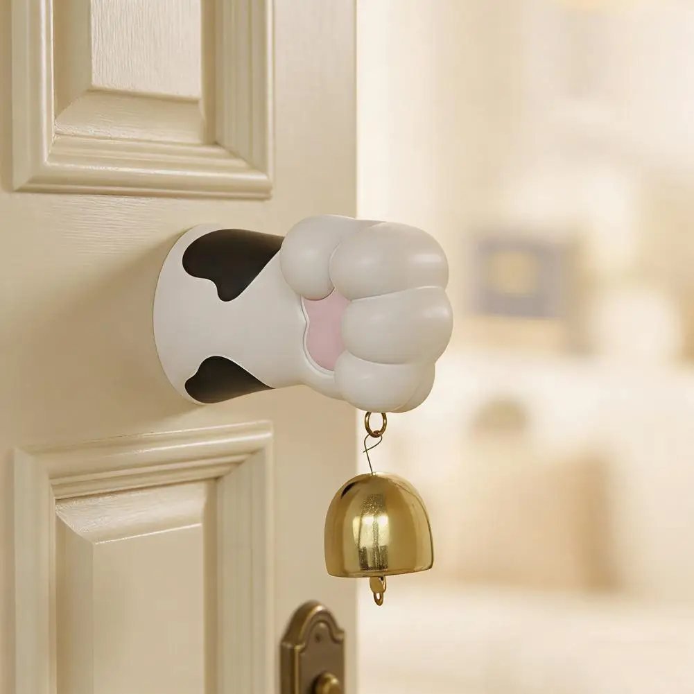 Cute Cat Paw Doorbell Magnetic Resin Cat Paw Decorative Door Chime Wall Mounted Shopkeepers Bell Cat Claw Bells Decor Doorbell