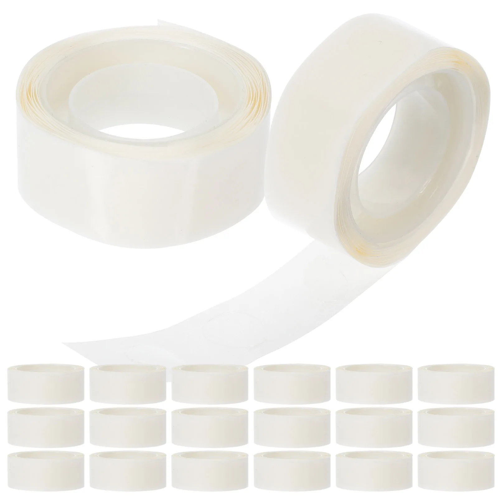 

20PCS Double Sided Tape Clear Stickers Removable Strips Adhesive Points Strong Glue Circle Labels Decor Accessories
