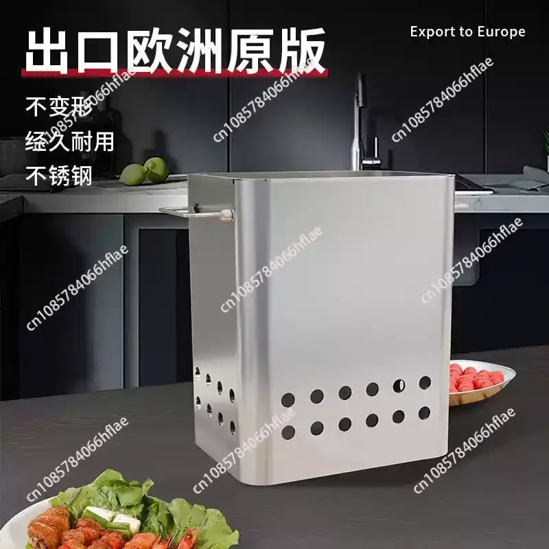 Full Set Charcoal Stainless Steel Barbecue Grill, Outdoor Portable Smokeless Stew Furnace for Tea Making and Backyard BBQ