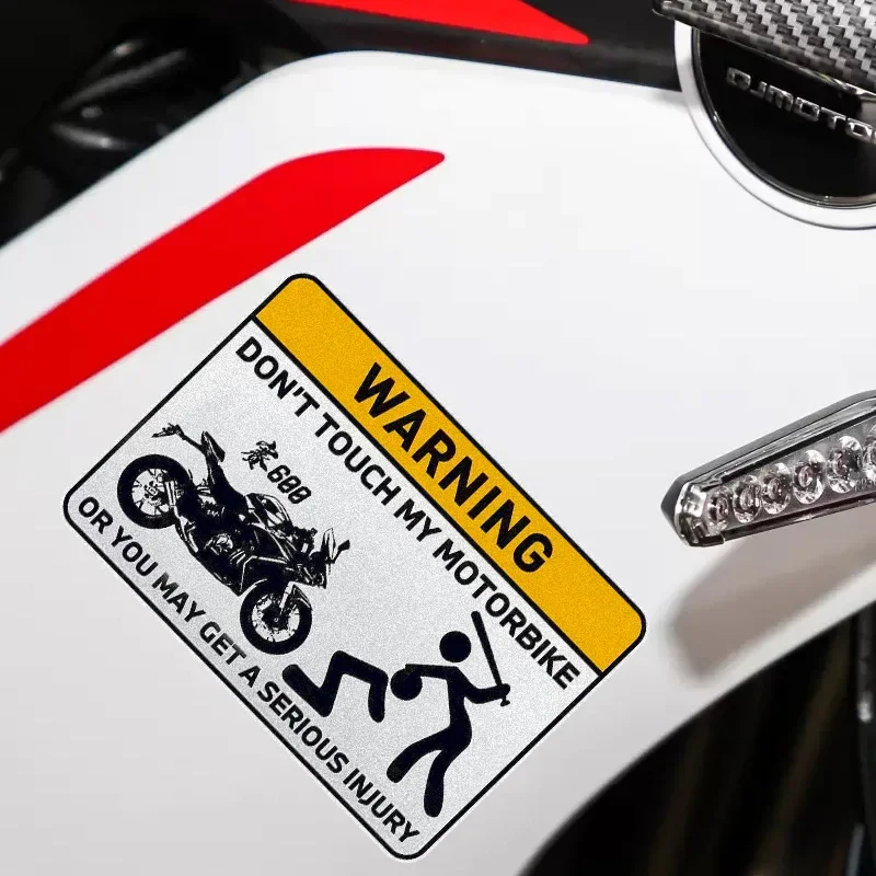 

Funny Dont Touch Warning Mark Text Unique Decal Car Sticker Decals for Motorbike Motorcycle 10cmx7cm