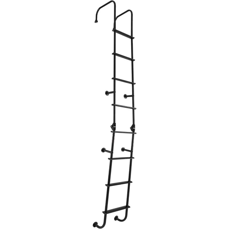 سلم خلفي خارجي عالمي مقاس 92 بوصة RV |   أقصى وزن 250 رطل |   ألومنيوم خفيف الوزن |   صنع في الولايات المتحدة الأمريكية (أسود)