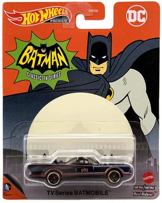 Original Hot Wheels Premium Car Retro Entertianment Ccollection Voiture Batmobile Mystery Machine Guinevere Toys for Children