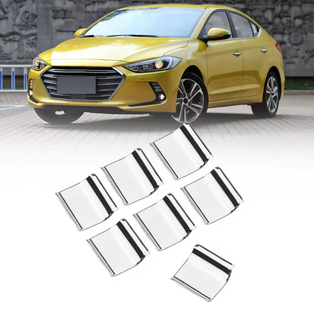 7Pcs/Set For Hyundai Tucson Elantra 2016 - 2020 ABS Chrome Car Door Window Switch Lift Button Cover Trim  Accessories