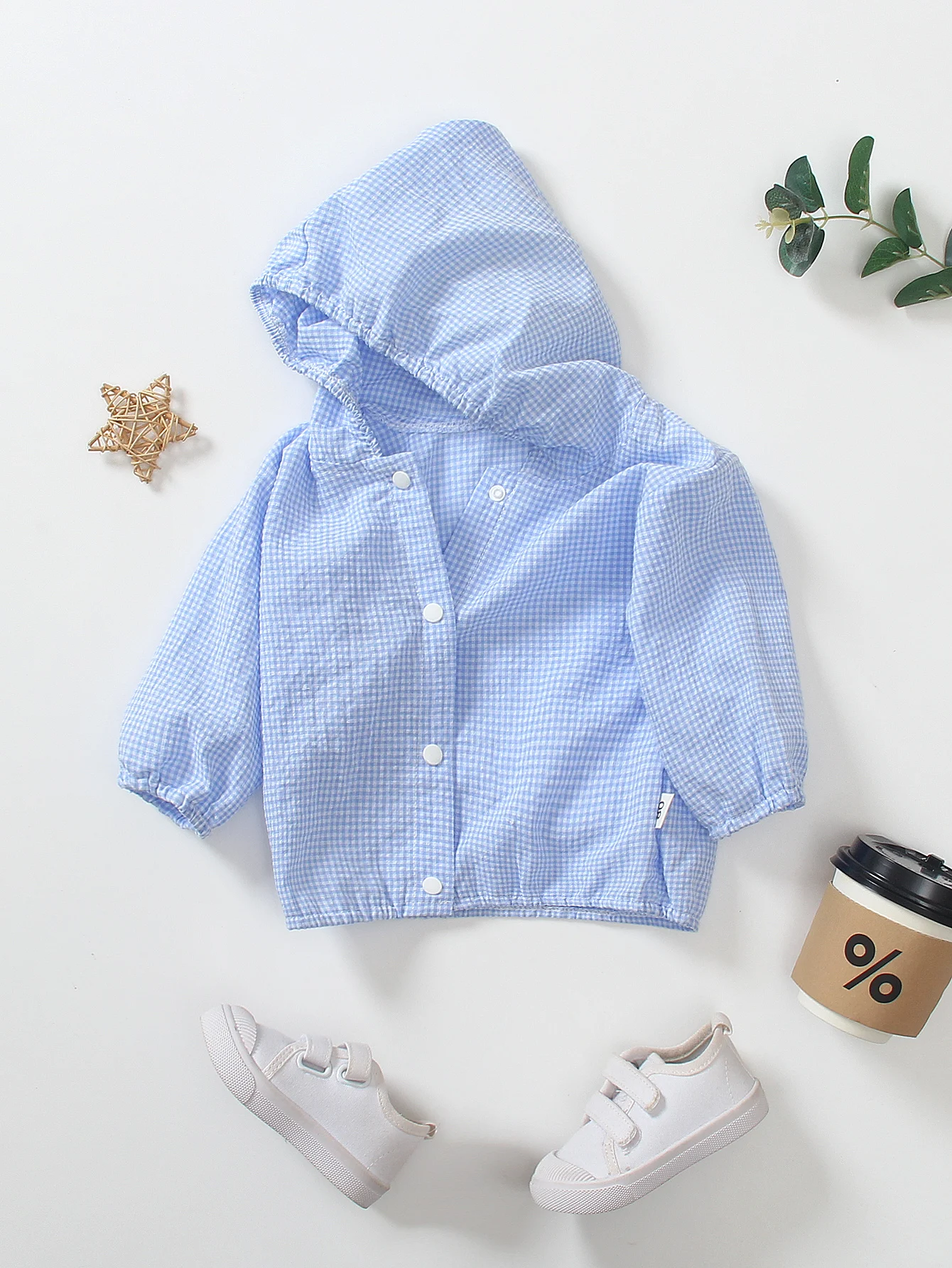 WT22066 Korean Breathable Summer Mosquito Proof Long-Sleeved Hooded Sun Protection Air-Conditioned Clothing for Boys and Girls