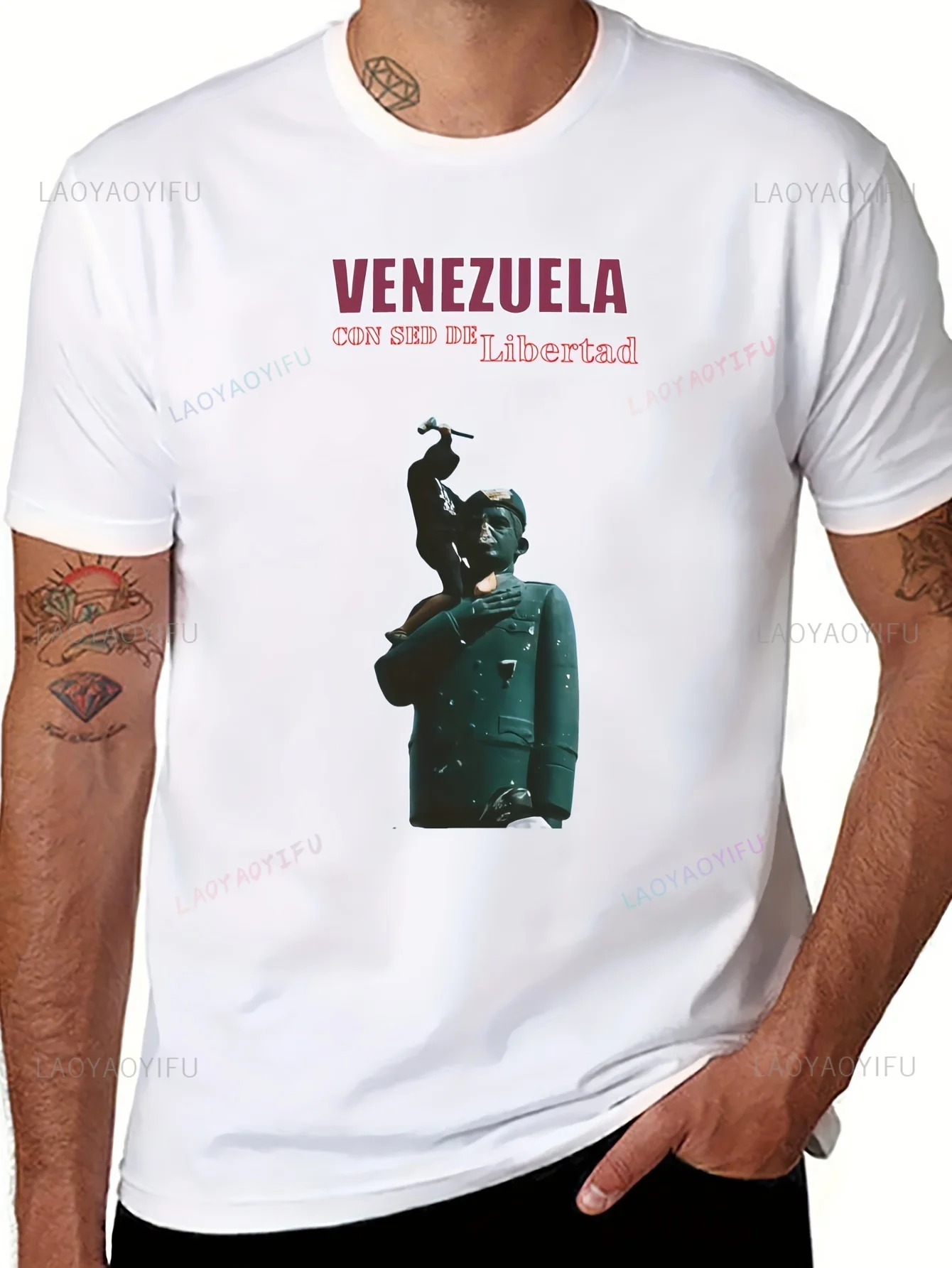 Venezuela Concede Libertad Man Graphic T-shirt Summer Outdoors Caracas Patriotism Woman High Quality Cotton T Shirts Camisetas