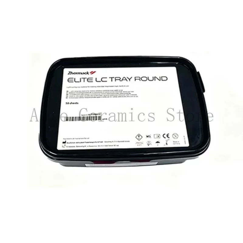 50 pcs/Box Dental Zhermack ELite LC Tray Round Curing Individual Tray Material Dental Lab Impression-Replication Materials