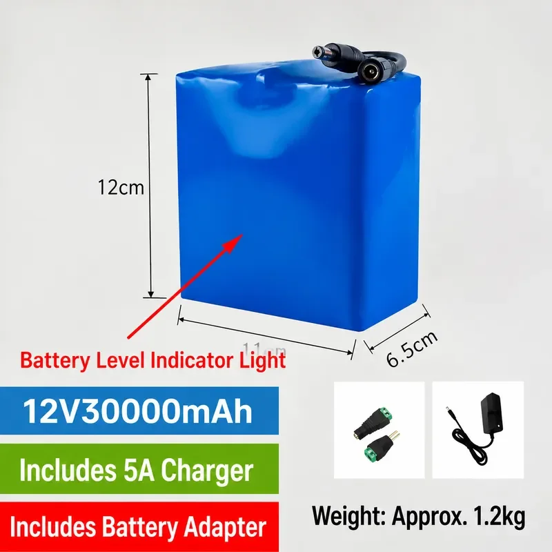 for 12V Polymer Lithium Battery Large Capacity Small Volume Rechargeable for Audio LED Light Box 12 Volt Battery Outdoor