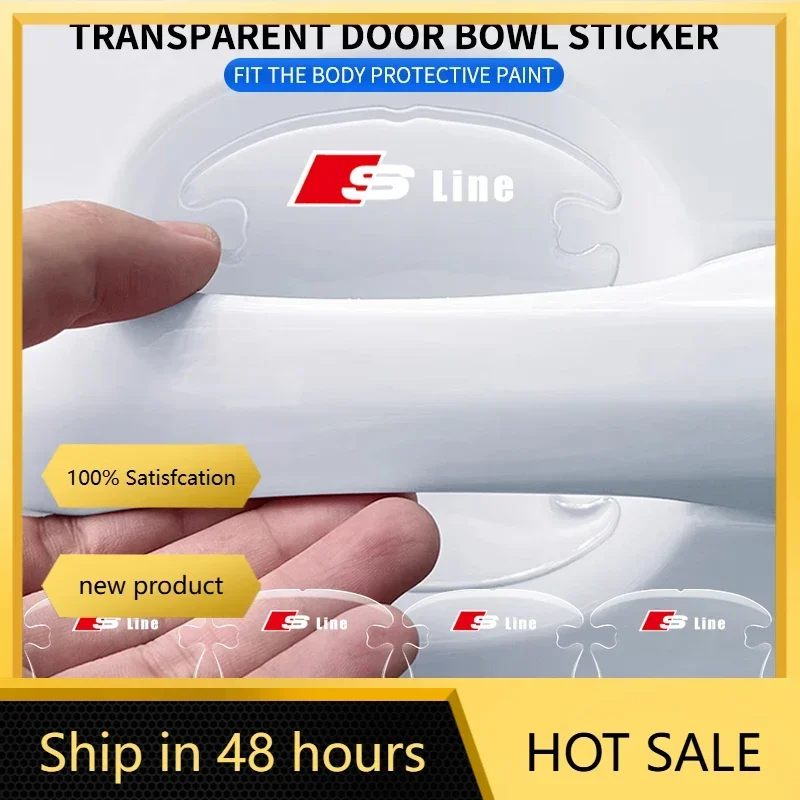 

Car Door Handle Bowl Protector Transparent Anti-collision Strip for Audi Sline RS A3 A4 B8 8P 8V B6 A5 A6 C7 Q5 B9 B7 C6 A1