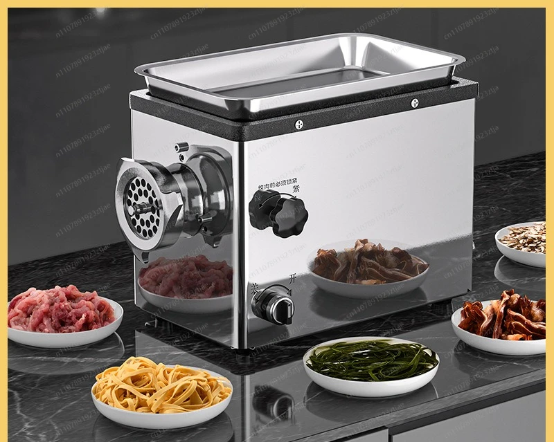 Commercial Electric Meat Grinder, Multifunction Stainless Steel High Power Automatic for Dumpling Stuffing & Sausage Making