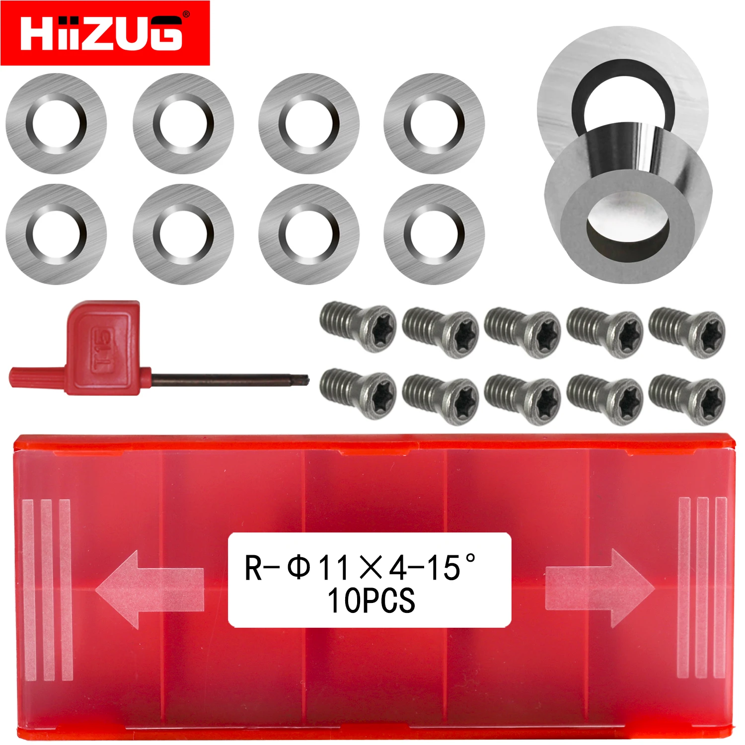 Redondo Carbide Insert Cutters Madeira Torneamento Ferramentas Torno Finisher Hollower Carpintaria 11 mm 10 Pcs