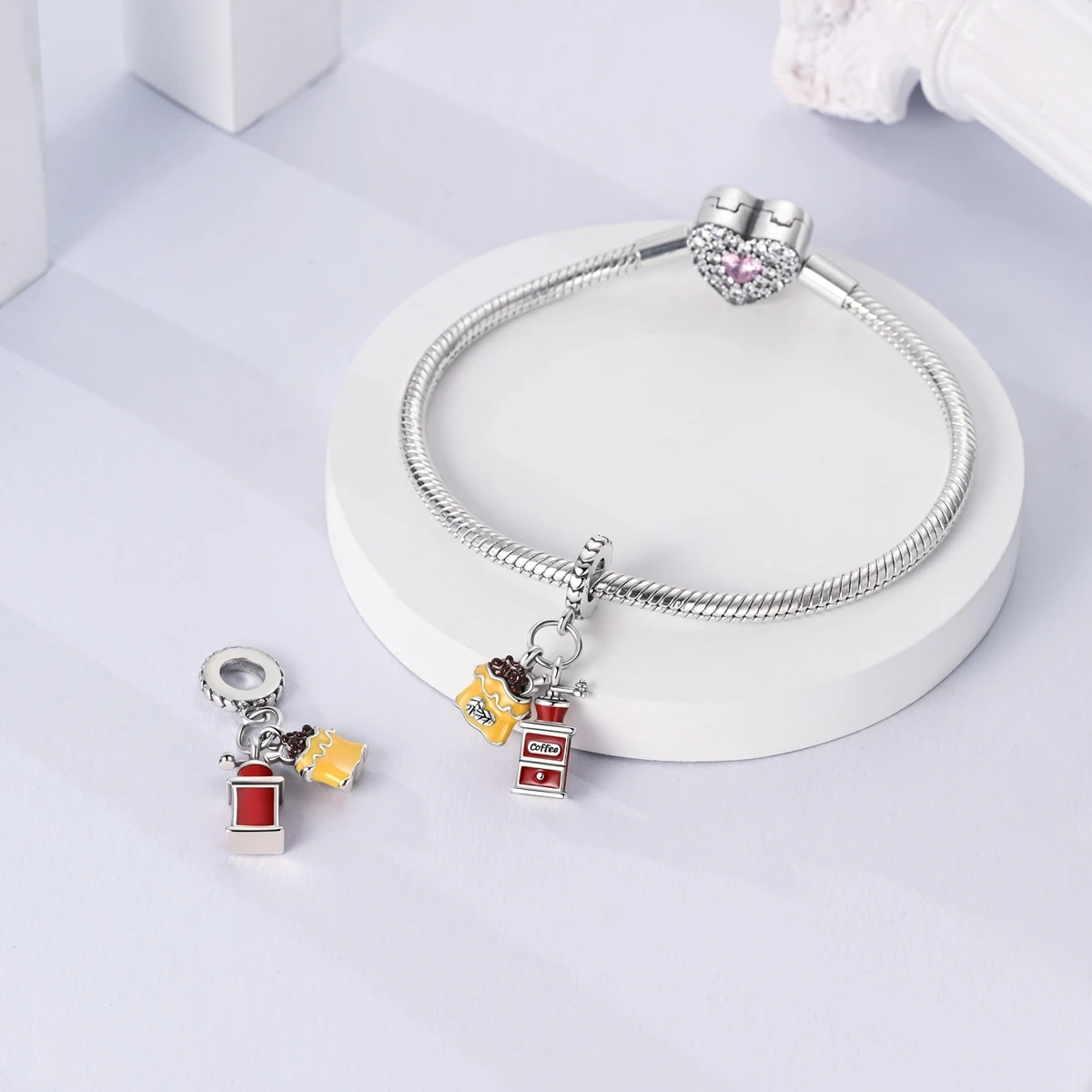 Silver Plated Charms Elephant Palette Sunflower Vintage Palm Beads Fit Original Bangle Bracelet Pendants Fine Jewelry Gift