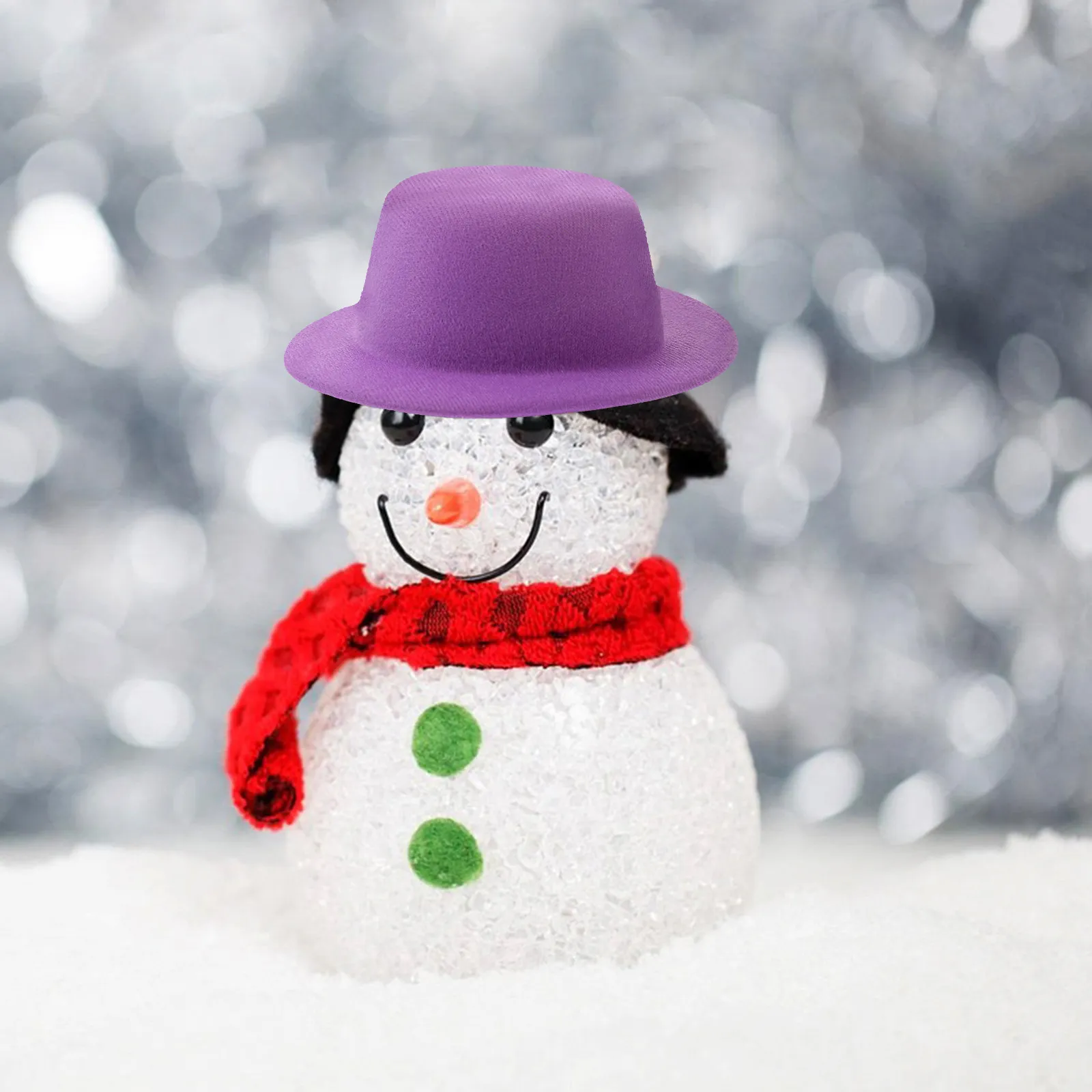

4Pcs Tiny Snowman Hats Mini Hats for Crafts Dollhouse Accessories Miniature Decorative Tops Hat Kawaii DIY Craft Supplies