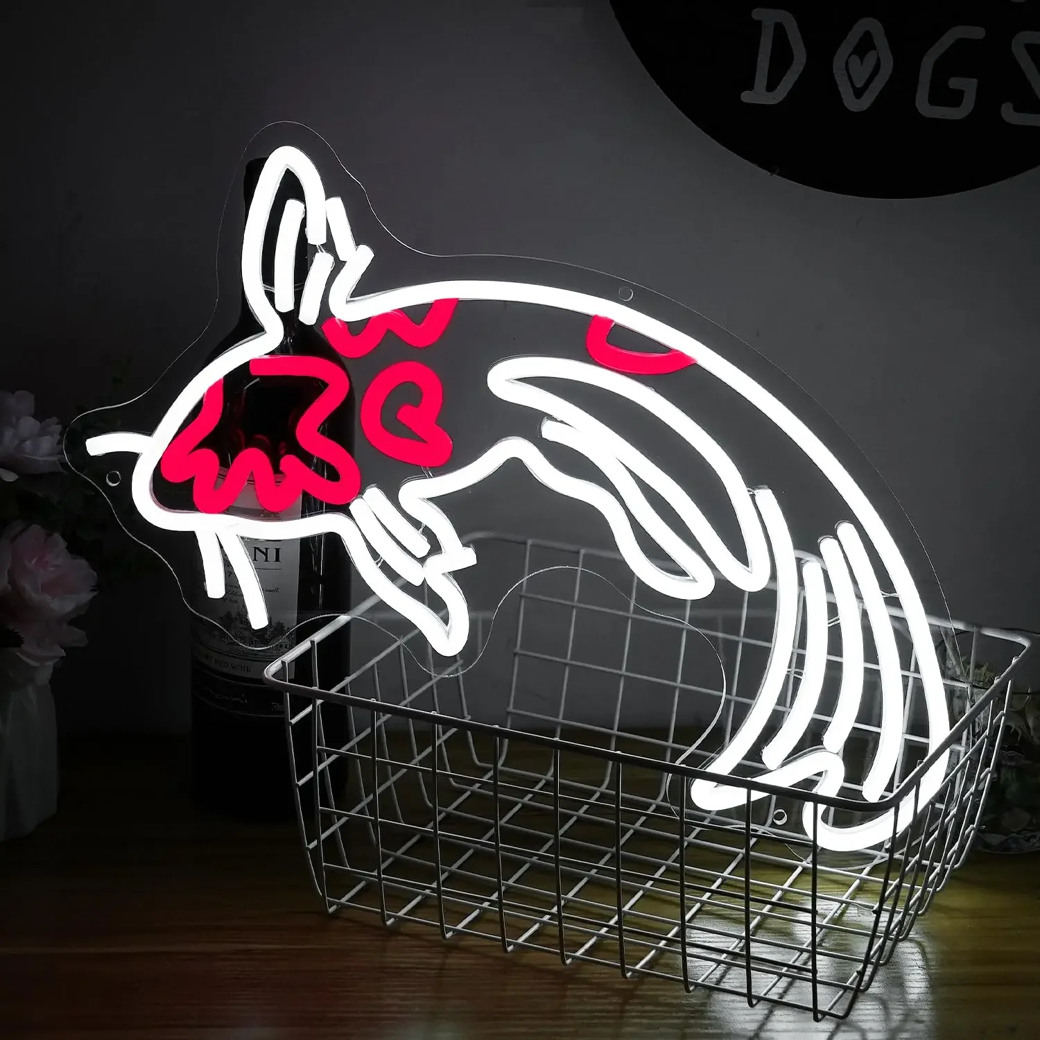 Neon Sign Koi Carp Neon Signs Warm Red Lucky Fish Neon Signs for Wall Decor for Bar Restaurant Office Fishroom Koi Pond