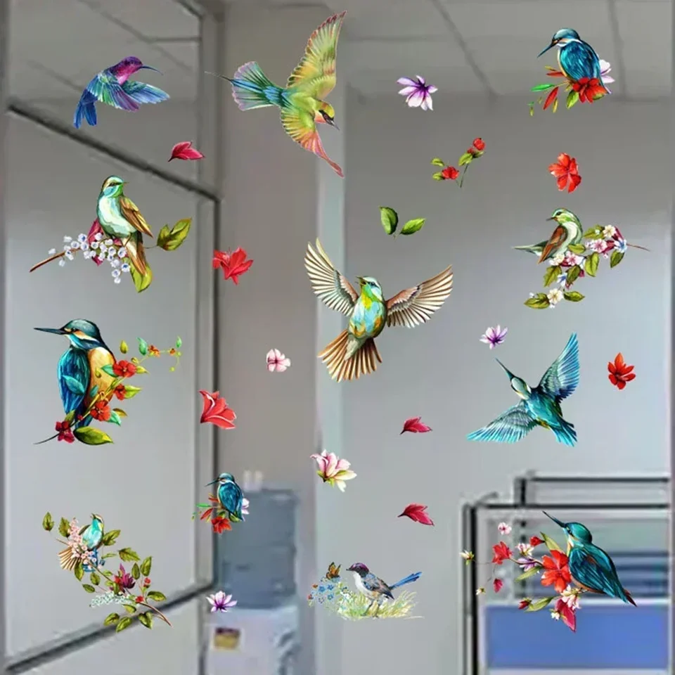 Pegatinas De Colibrí Para Ventana, Anticolisión, Para Evitar El Impacto De Aves Vinilo No Adhesivo 6 Unidades 93093214