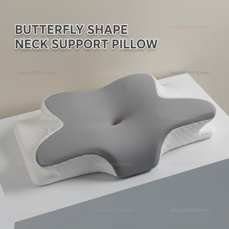 

Новая ортопедическая подушка из пены с эффектом памяти в форме бабочки для расслабления шеи, с медленным восстановлением формы, для снятия боли, для сна