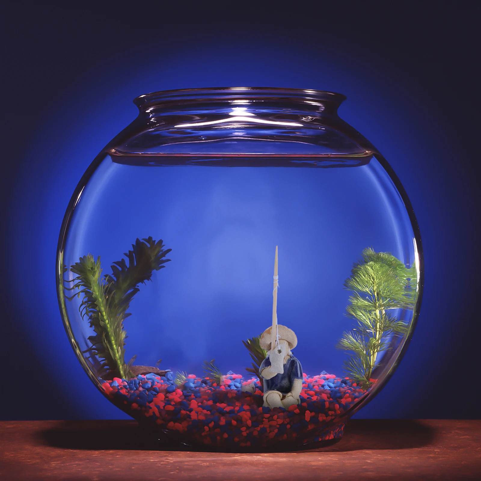 

2Pcs Fisherman Absorbing Stone Bonsai Adornments Fish Tank Decorations Garden Outdoor Landscaping Aquarium Ornaments Creative