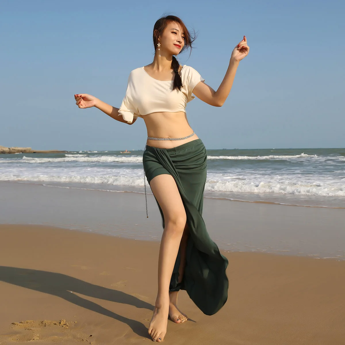 

New Belly Dance Split Oriental Dance Suit Belly Dance Suit