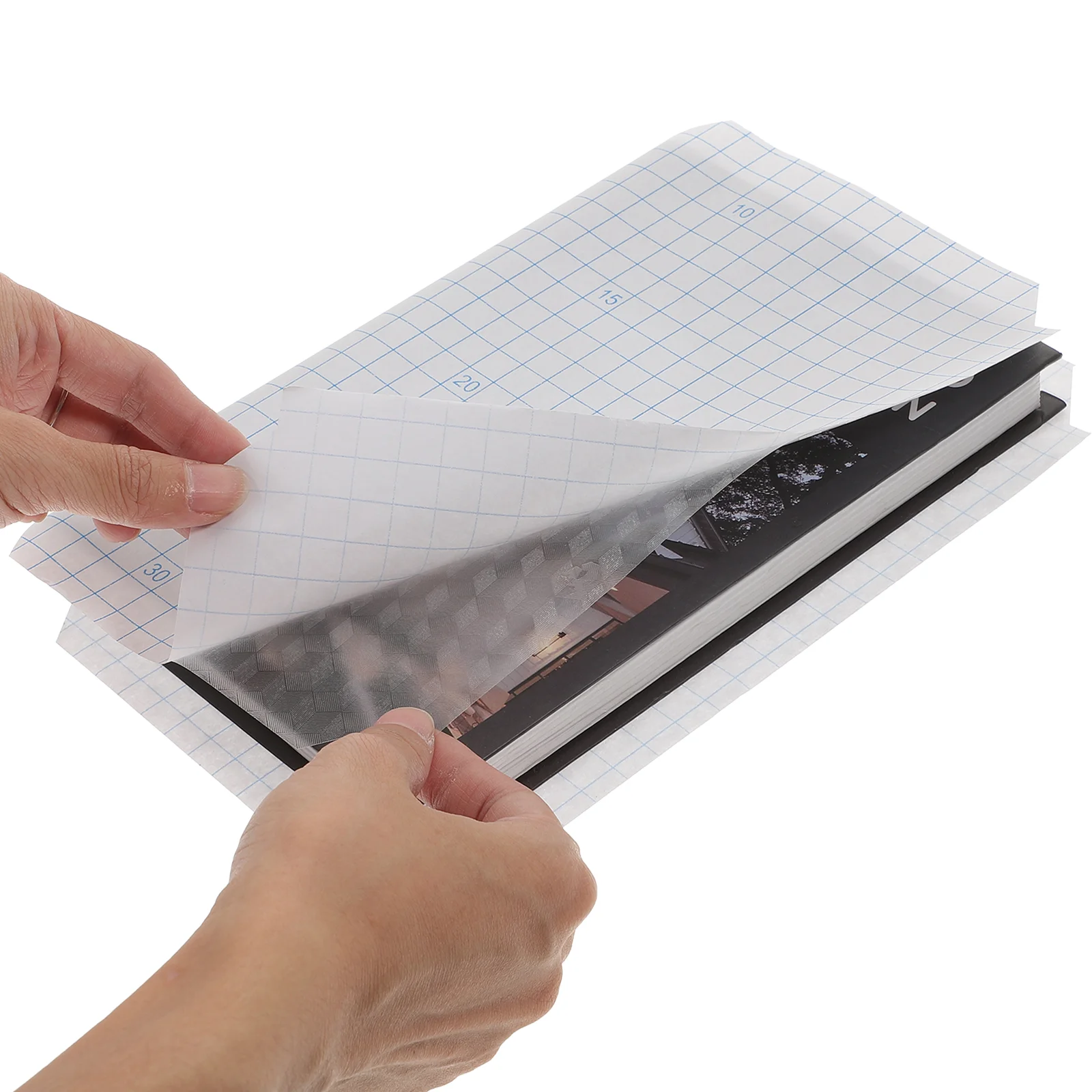 Cubiertas protectoras de plástico para libros, película protectora esmerilada transparente, impermeable, 20 unidades