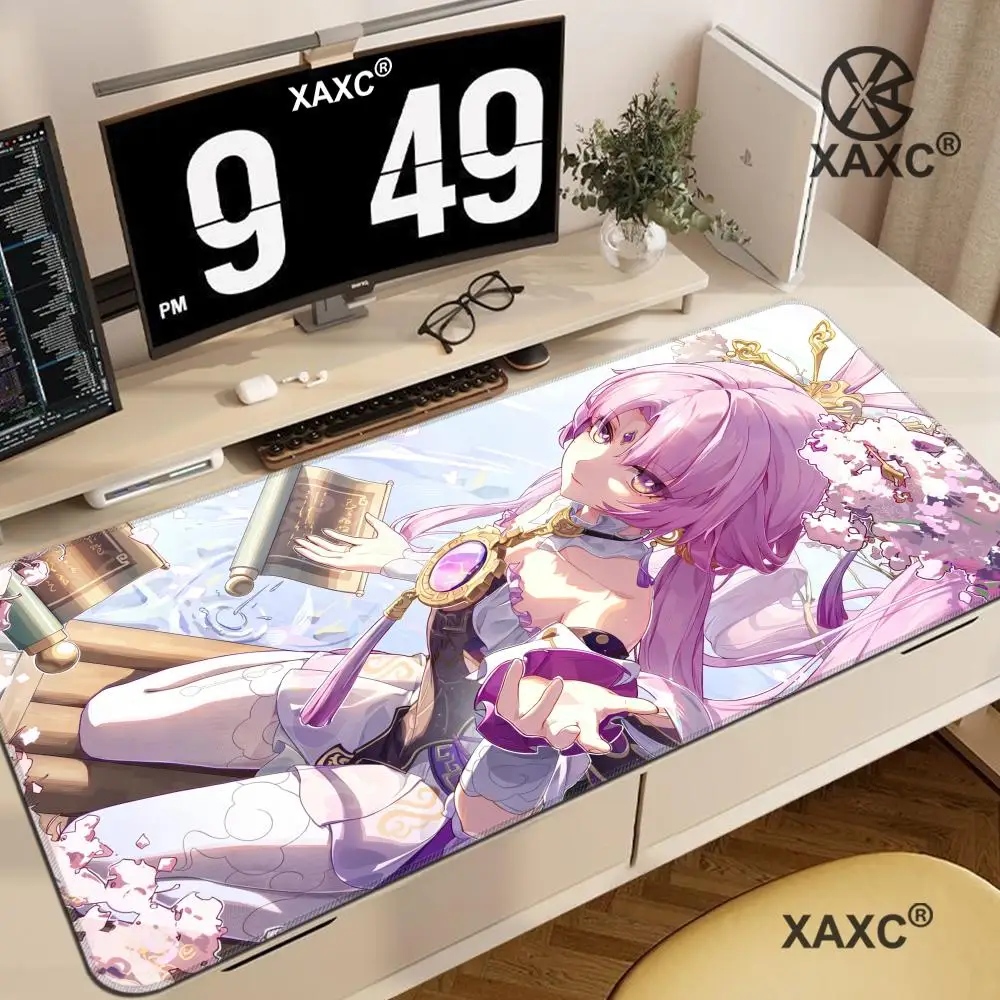 

F-Fu Xuan S-Star Rail Mouse Pad large keyboard mouse desk pad non-slip rubber gaming mouse pad laptop mouse carpet HYBXXC