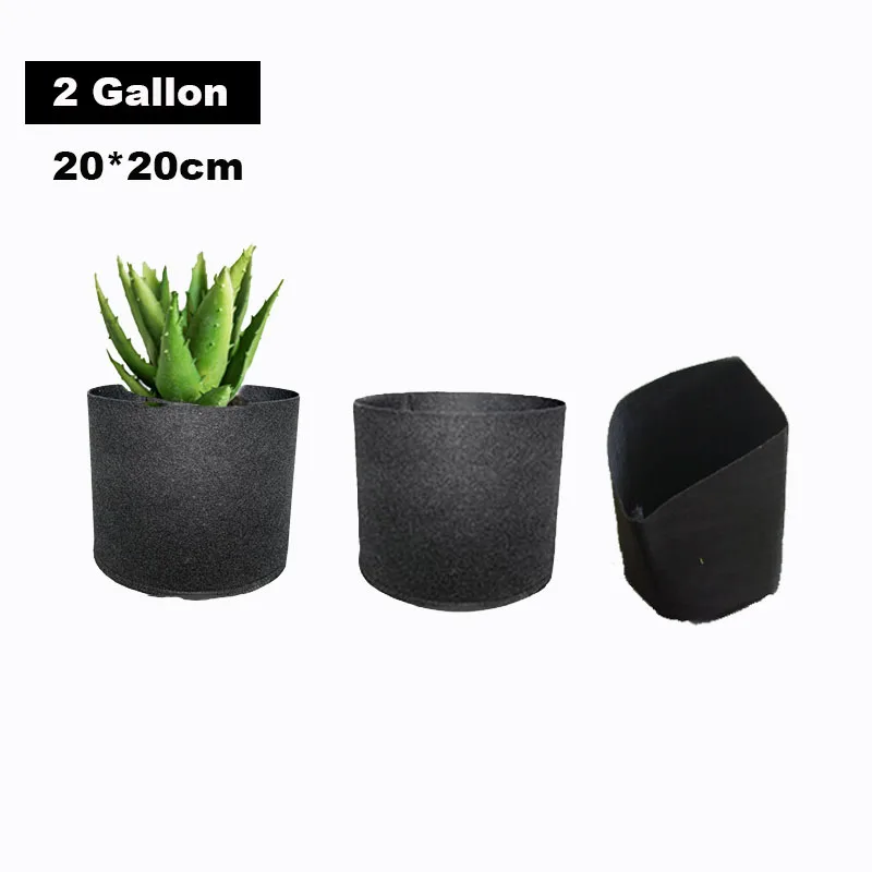 2 Gallon Plant Grow Bag Breathable Garden Growing Tree Pots Vegetable Potato Strawberry Planter Fabric Planting Pot F1