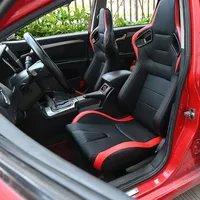 3D Full Wrap PVC Leather High Quality Car Racing Seat Adjustable Racing Seat Universal Car Simulator Bucket Seats with 1 Slider