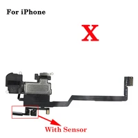 Écouteurs avec capteur de lumière de proximité, câble flexible pour iPhone X XR XS MAX 11 12 Pro max, Mini haut-parleur, pièces de rechange, 1 pièce 2