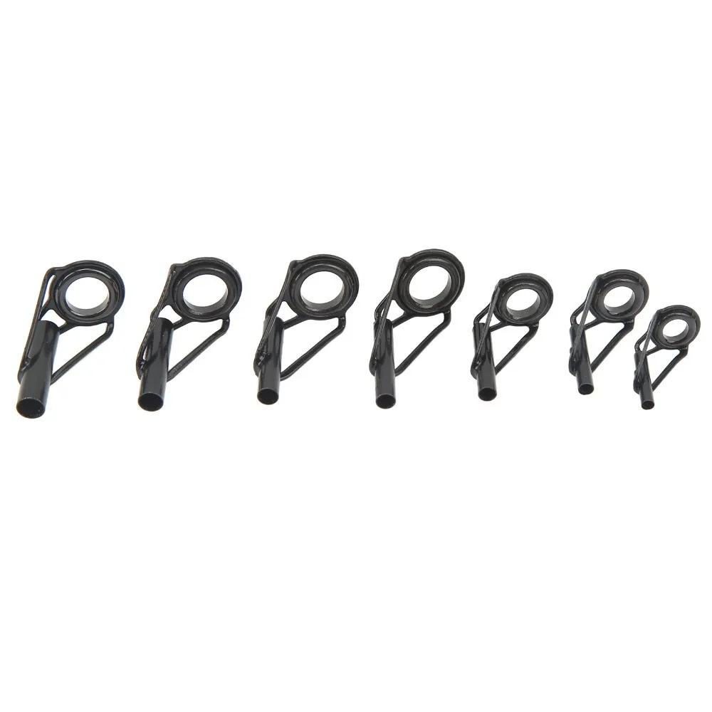 35 قطعة الفولاذ المقاوم للصدأ ، السيراميك الصيد رود تلميح طقم تصليح 7 أحجام الأسود قصبة صيد خشبية طقم تصليح الصيد رود العيينة طقم تصليح #4